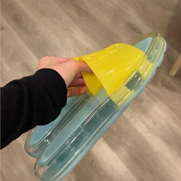 Tory Burch Bubble Jelly Slides | Island Blue/Firefly sandals - Picture 2 of 6